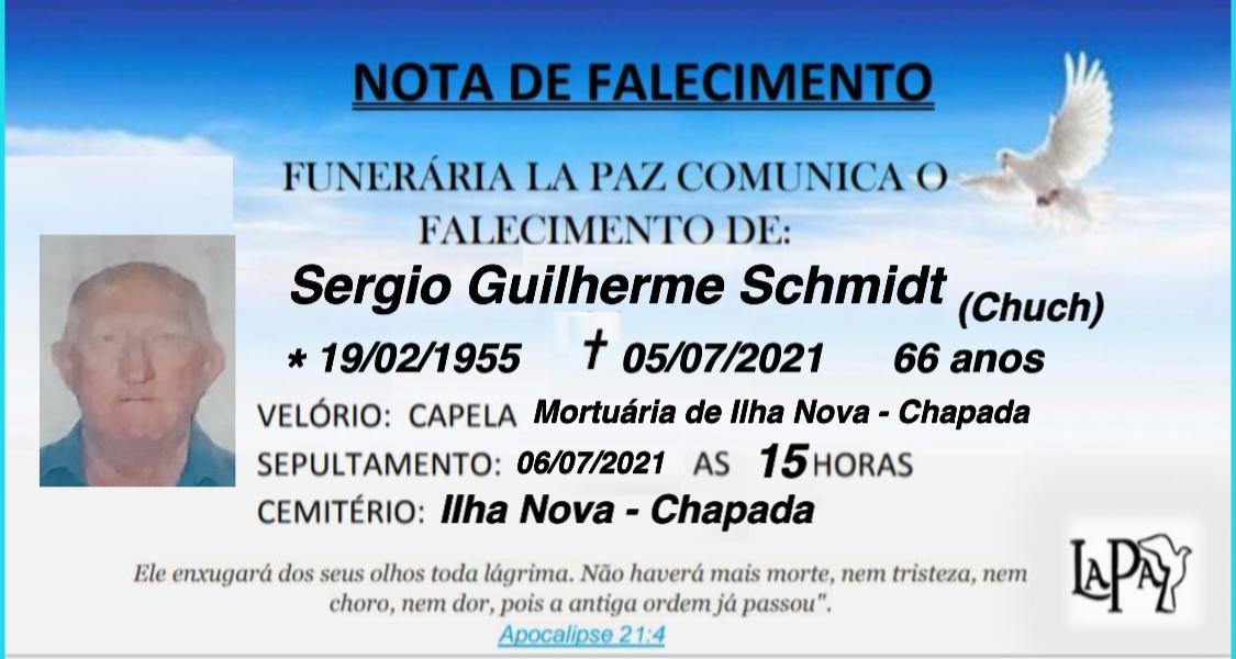 Falecimento de Sérgio Guilherme Schmidt (Chuch)