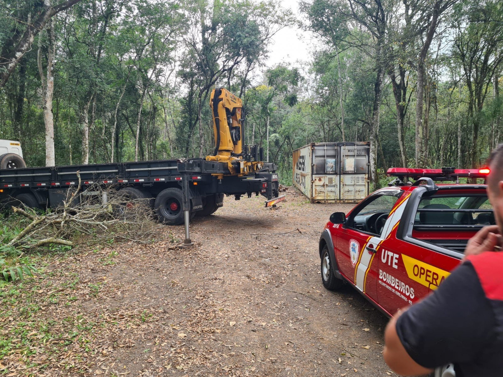 Container usado para treinamento dos Bombeiros Voluntários de Igrejinha é indevidamente anunciado para venda