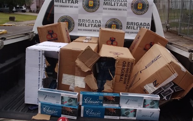 Carga de cigarros contrabandeados é apreendida em Três Coroas