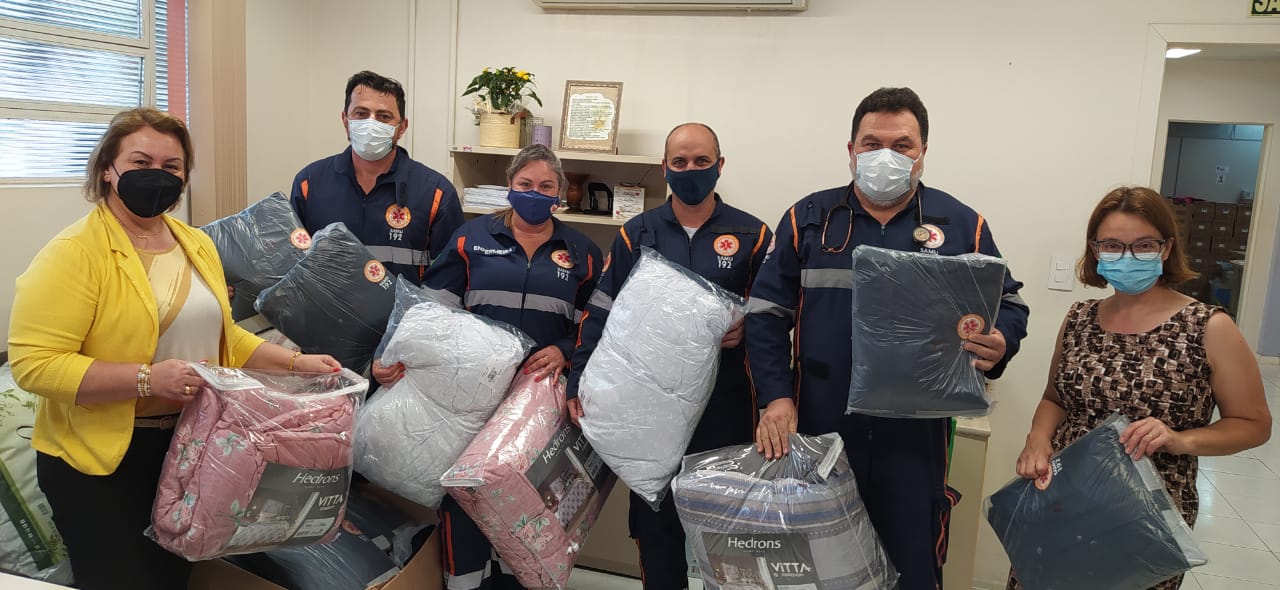 Samu de Taquara recebe novas jaquetas, travesseiros e edredons