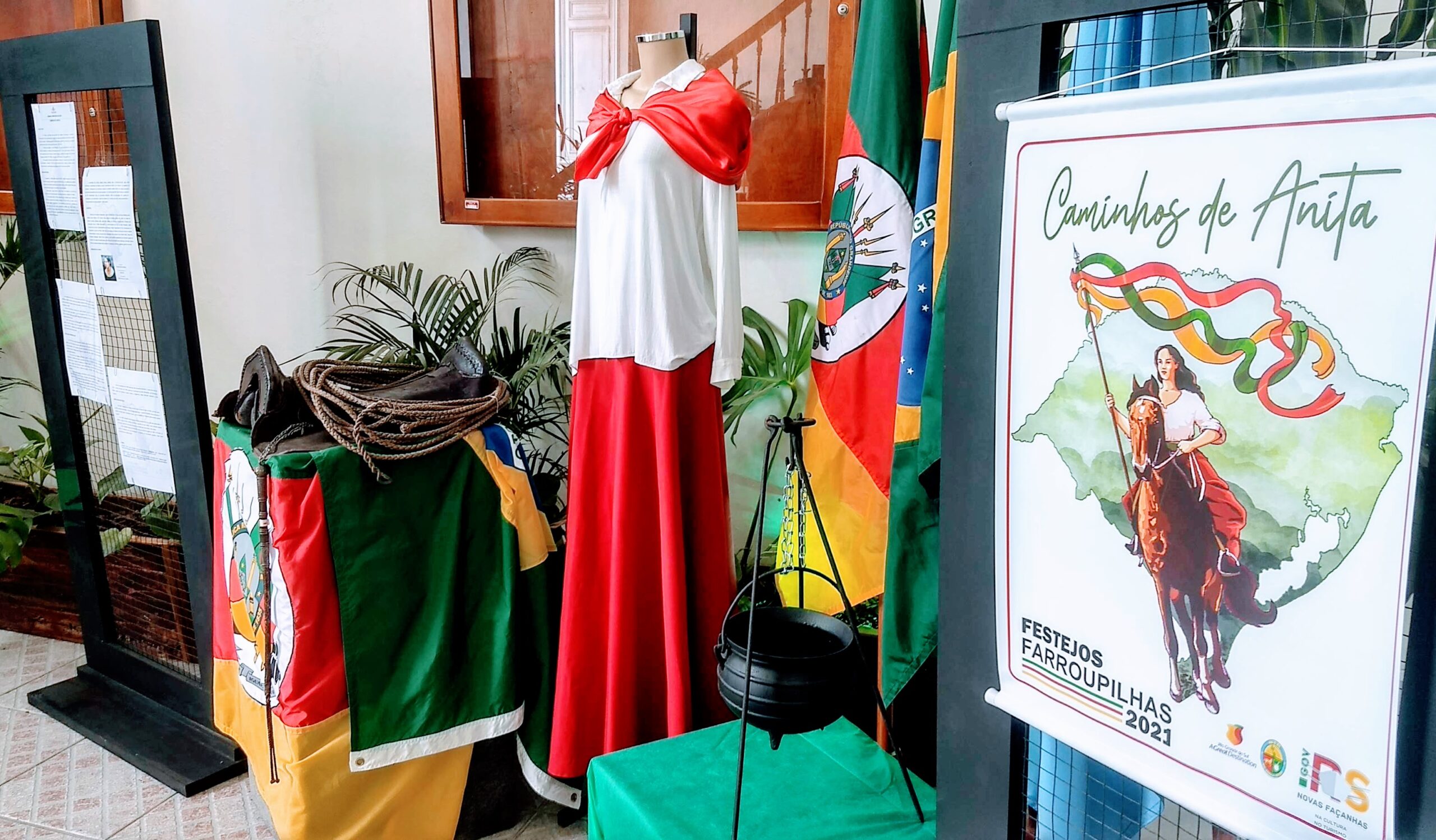 Exposição “Caminhos de Anita” pode ser prestigiada na Prefeitura de Taquara