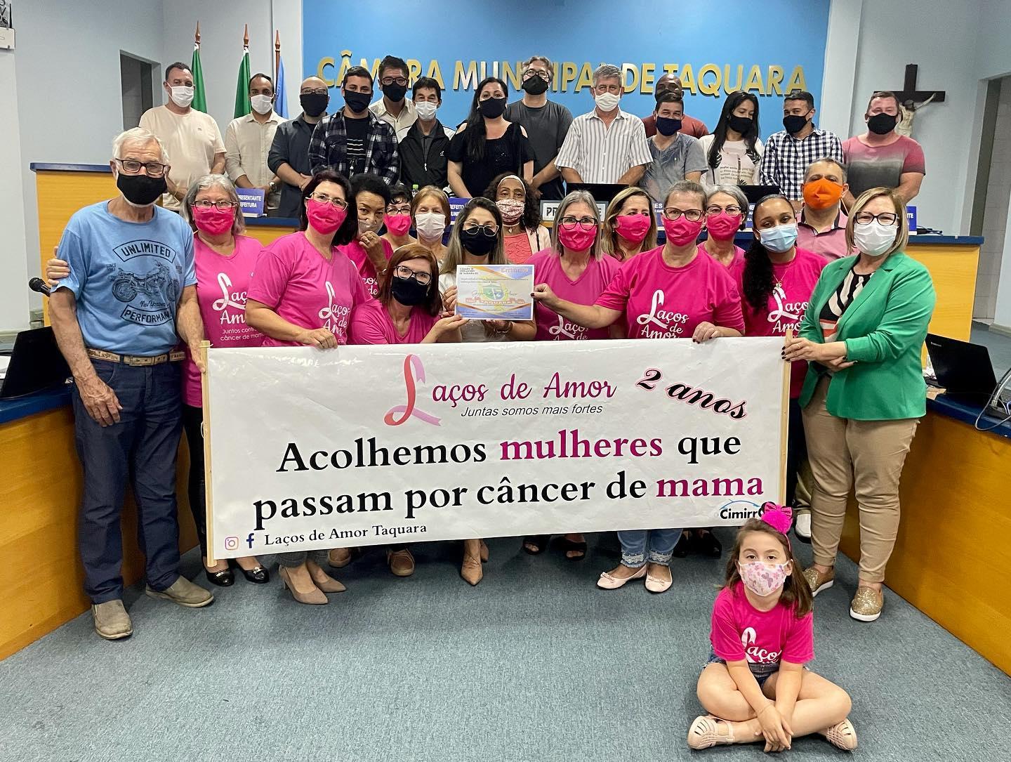 Grupo Laços de Amor recebe homenagem em sessão da Câmara de Taquara