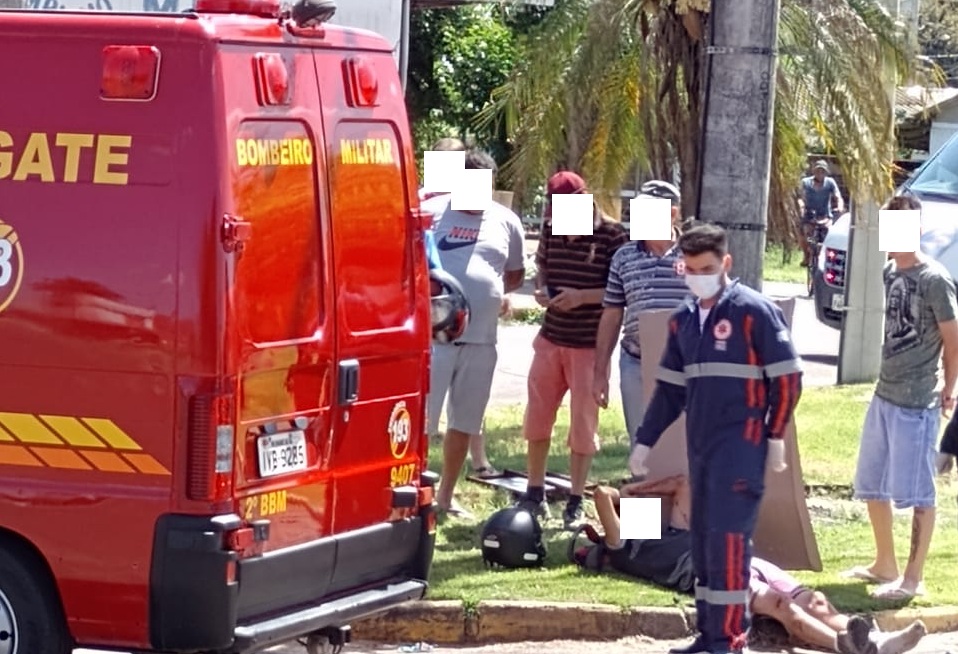 Colisão envolvendo automóvel e motocicleta deixa uma pessoa ferida em Parobé