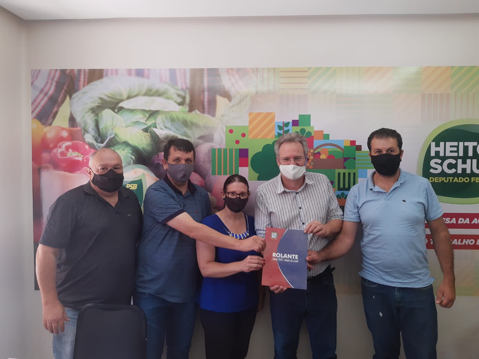 Comitiva do PSB de Rolante solicita recursos ao deputado Heitor Schuch para demandas do município
