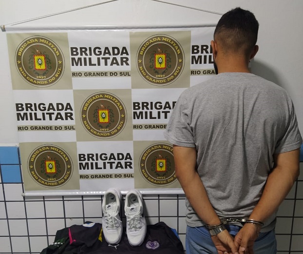 Brigada Militar de Rolante prende homem após assalto a loja na região central do município