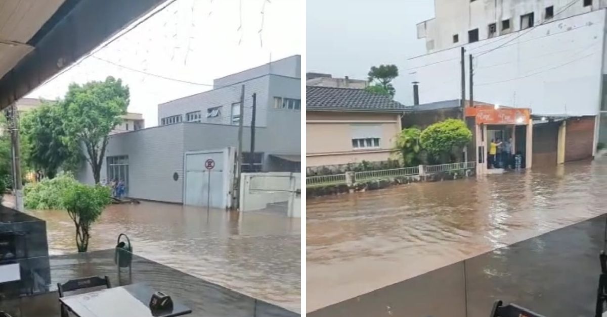 Temporal volta a provocar alagamentos em Taquara
