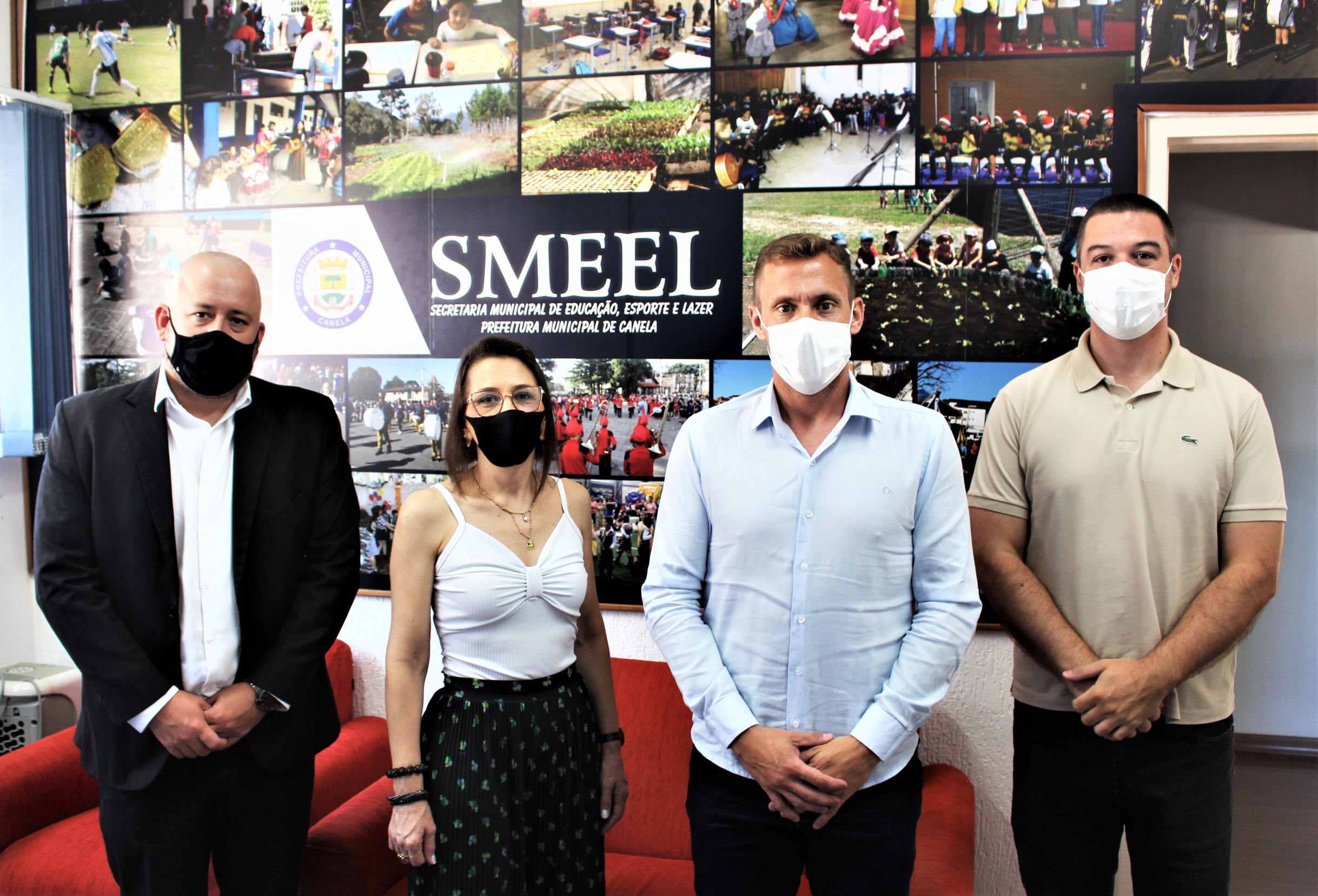 Prefeito de Parobé visita Canela para troca de experiências na área da educação