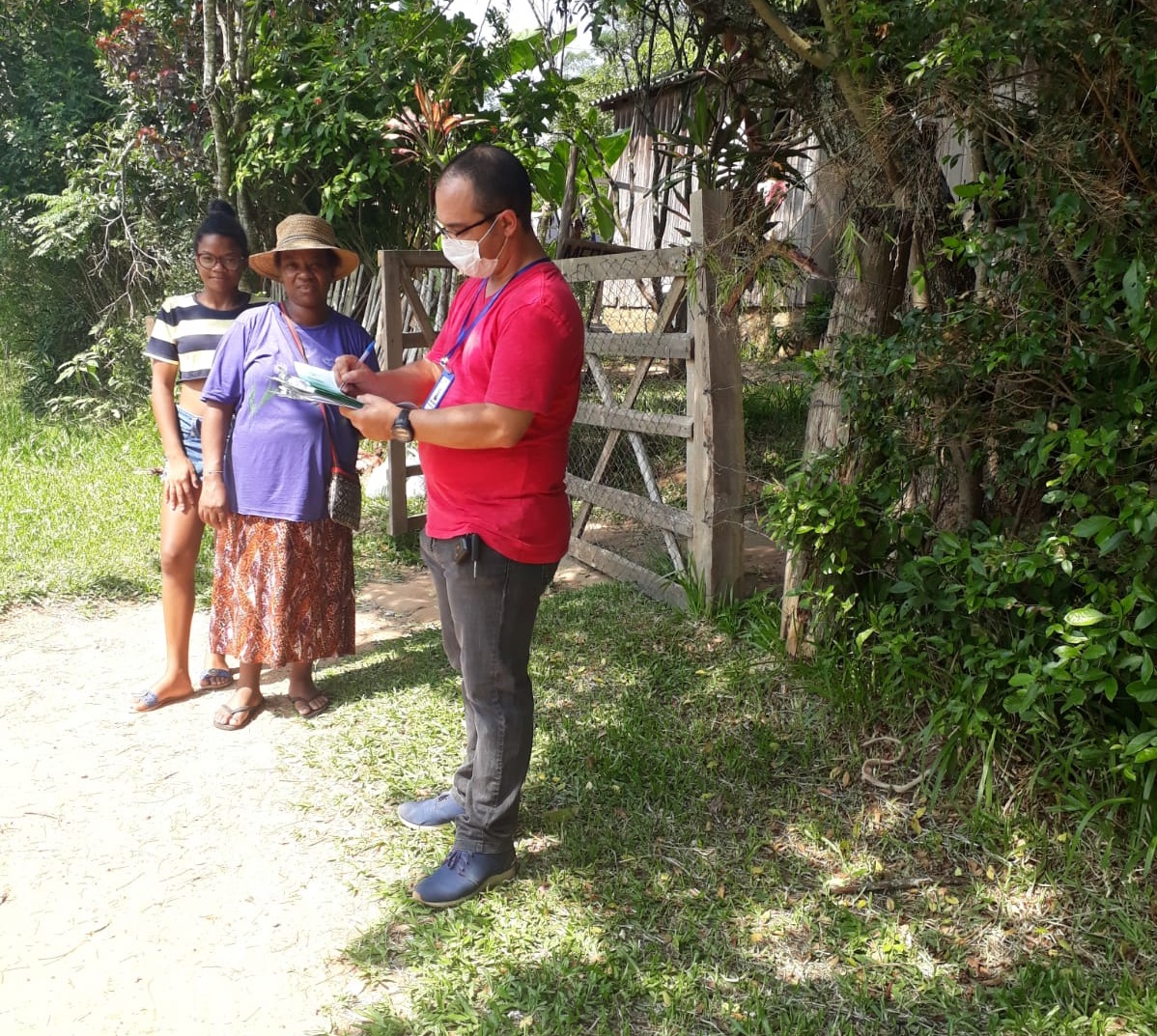 Equipe do Cadastro Único de Taquara realiza censo com os familiares do Quilombo do Paredão Baixo
