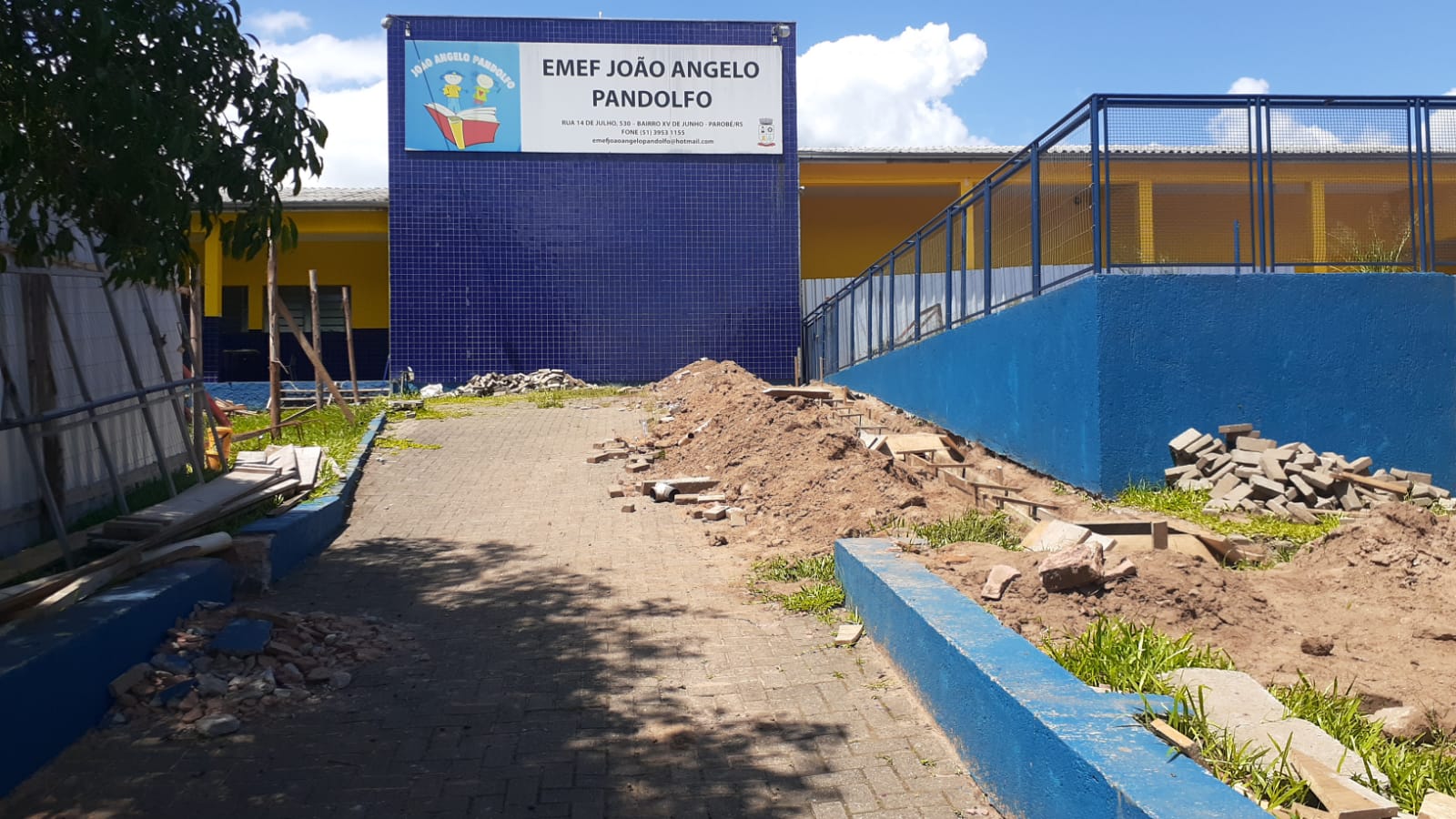 Prefeitura de Parobé informa investimento de mais de meio milhão de reais em obra na Escola João Angelo Pandolfo