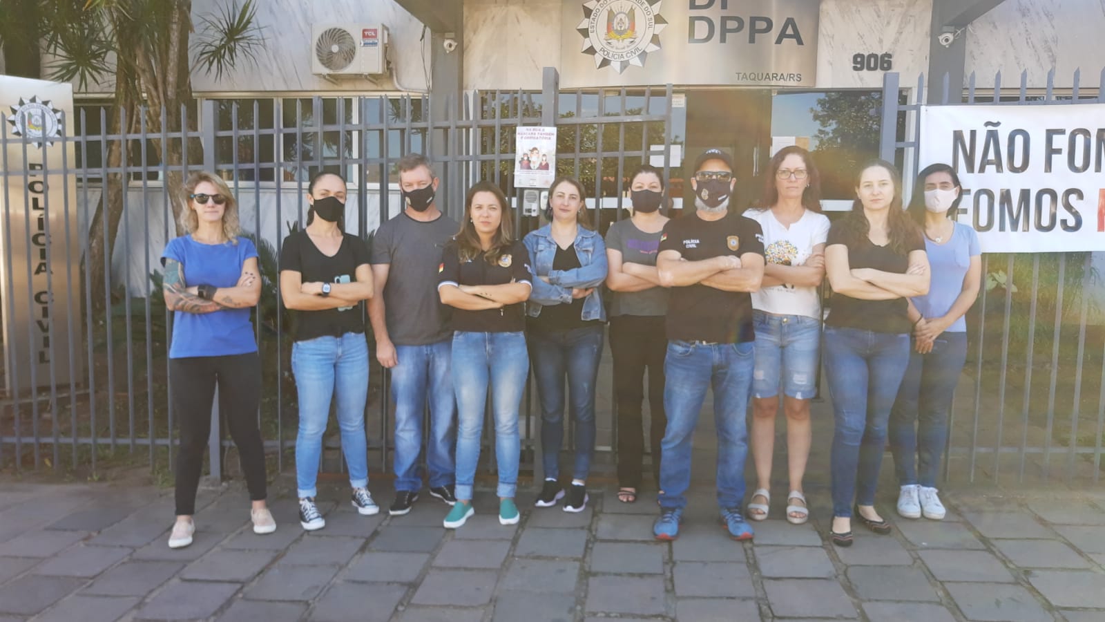 Policiais civis de Taquara realizam paralisação em busca de reposição salarial