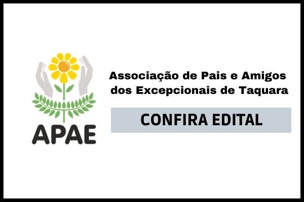 Edital Apae | 09/03/2022