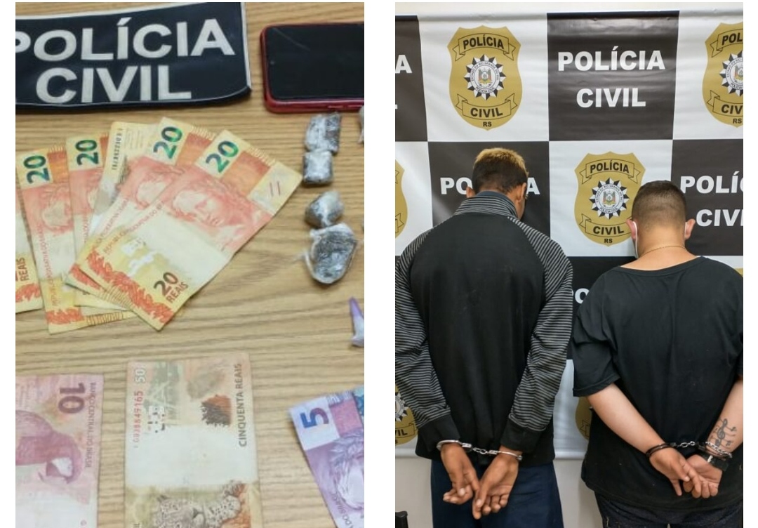 Polícia Civil prende homem e apreende adolescente por tráfico de drogas em Taquara
