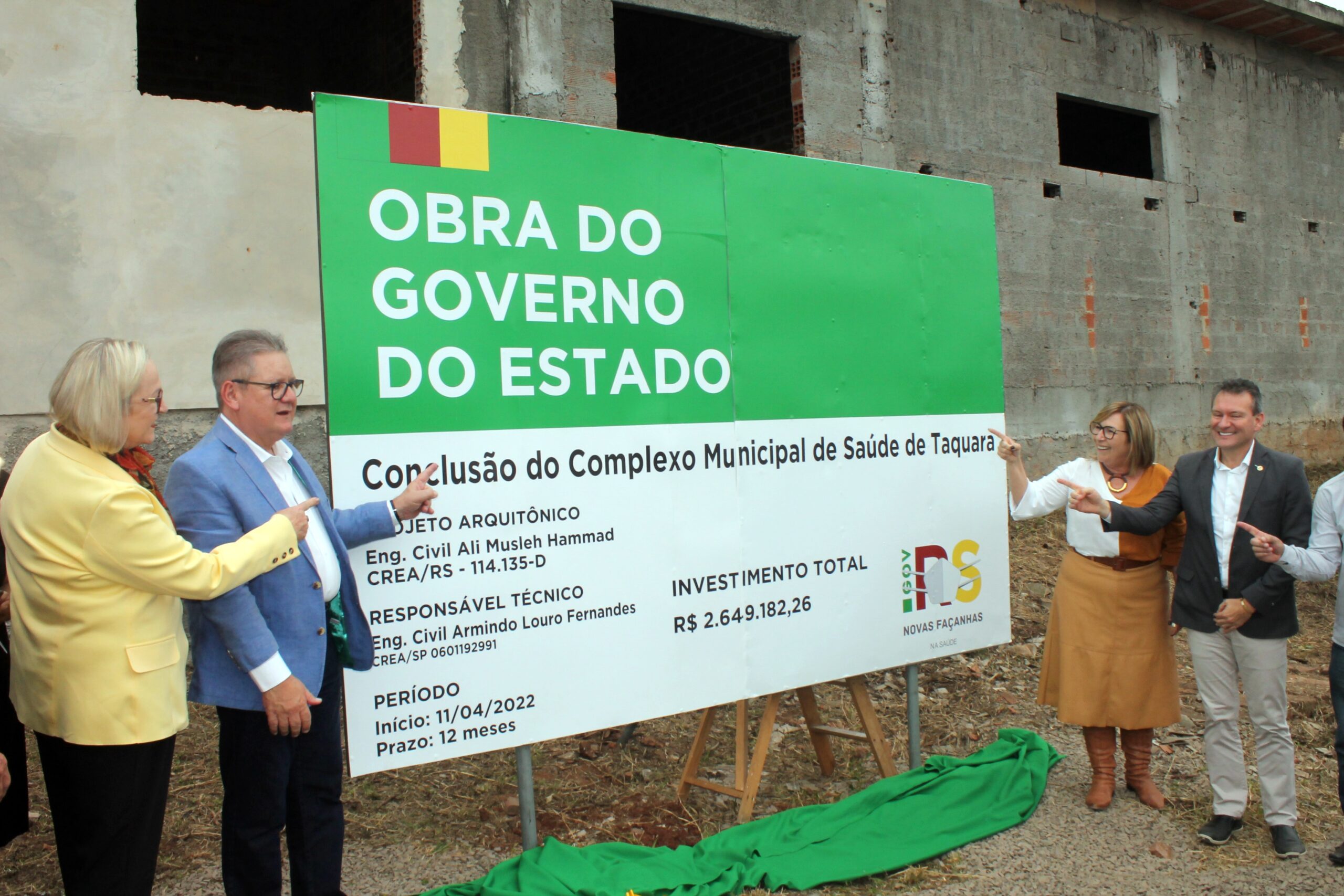 Início da obra do Complexo Municipal de Saúde de Taquara é lançado pelo governador do Estado