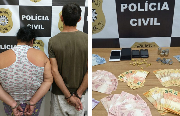 Polícia Civil de Taquara prende casal por tráfico de drogas no bairro Empresa