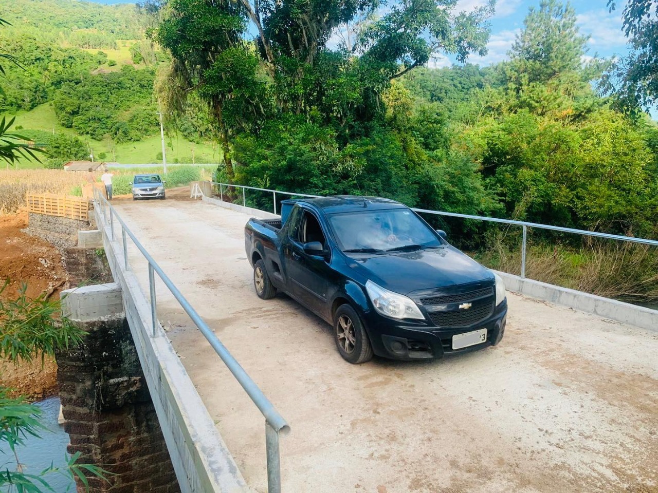 Liberado o trânsito na ponte de Padilha, na divisa entre Taquara e Igrejinha