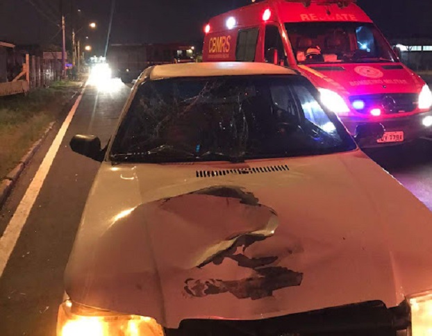 Idoso fica gravemente ferido após ser atropelado na ERS-115 em Taquara