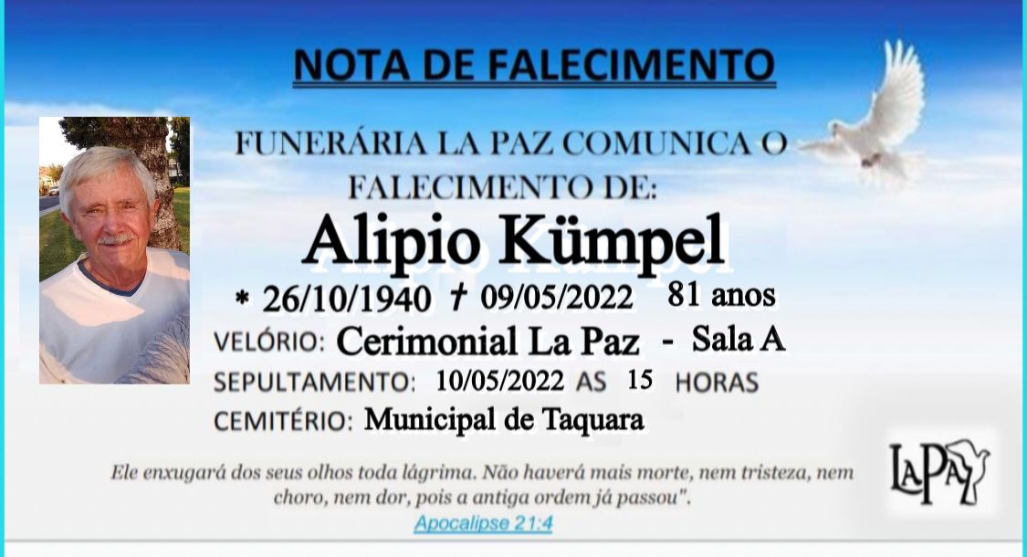 Falecimento | Alípio Kümpel