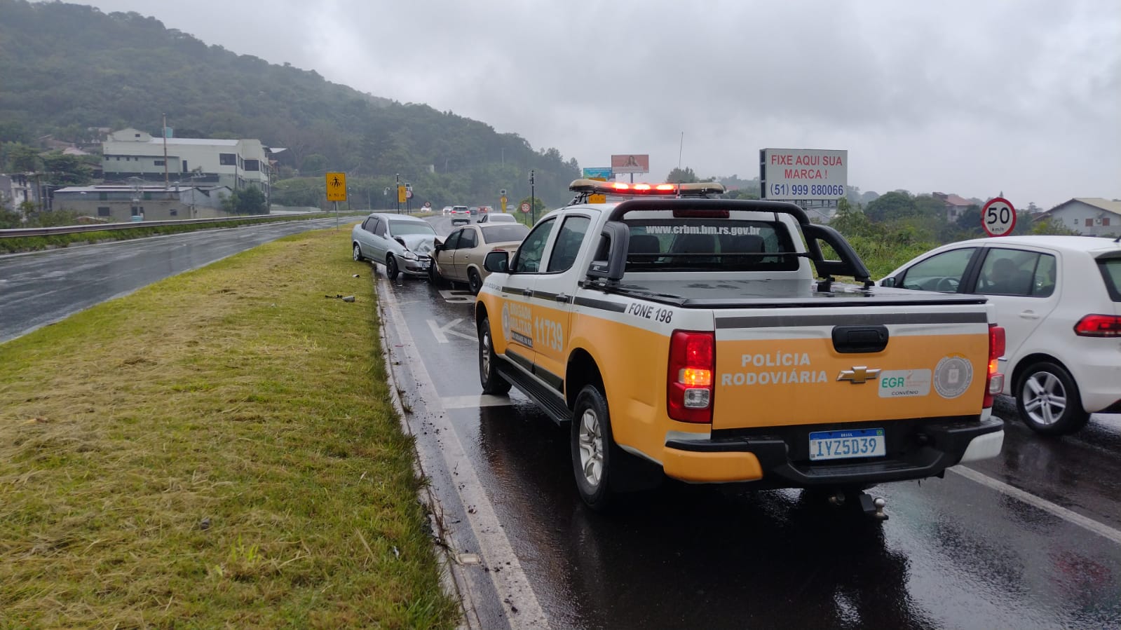 Carro com placas de Parobé sofre acidente na ERS-239