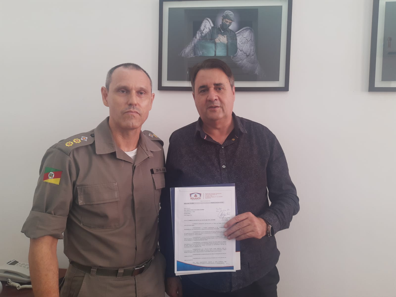 Prefeito de Rolante busca aumentar o efetivo da Brigada Militar que atua no município
