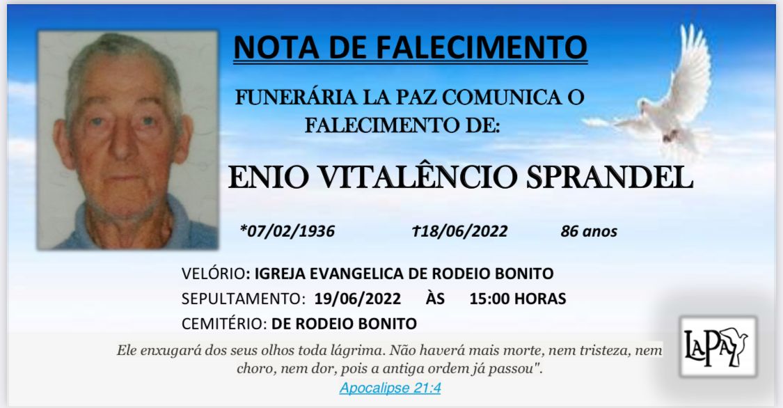 Falecimento | Enio Vitalêncio Sprandel
