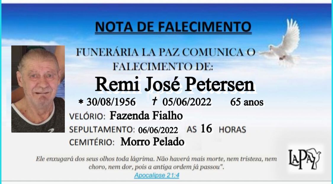 Falecimento | Remi José Petersen