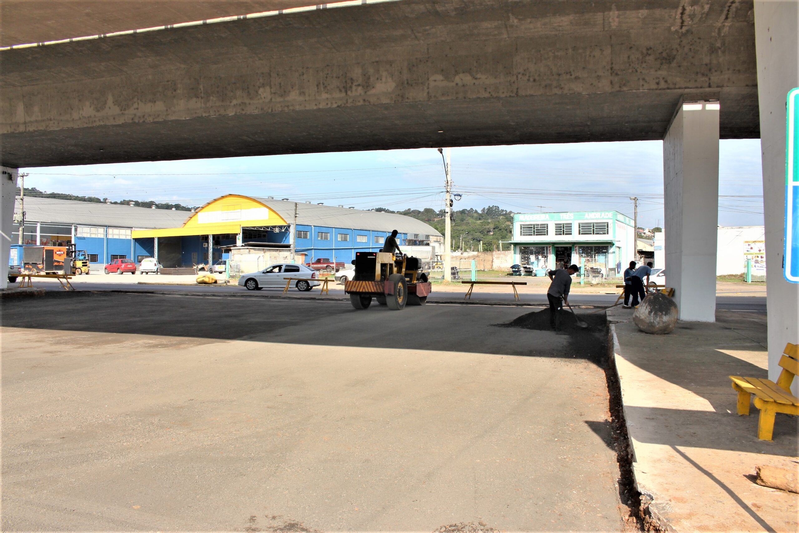 Parobé segue realizando obras no viaduto de acesso ao bairro Alexandria