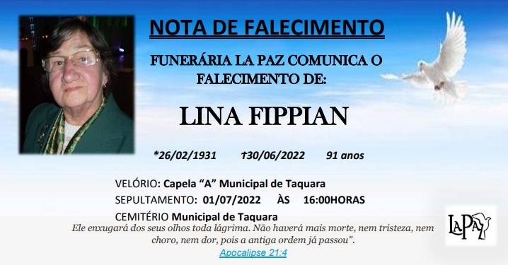 Falecimento | Lina Fippian