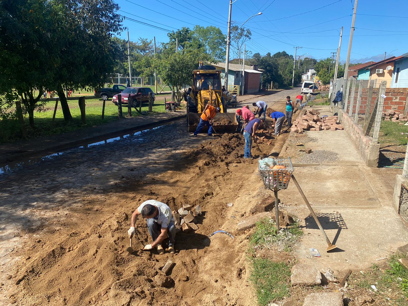 Trecho da rua João Manoel Corrêa recebe canalização em Taquara