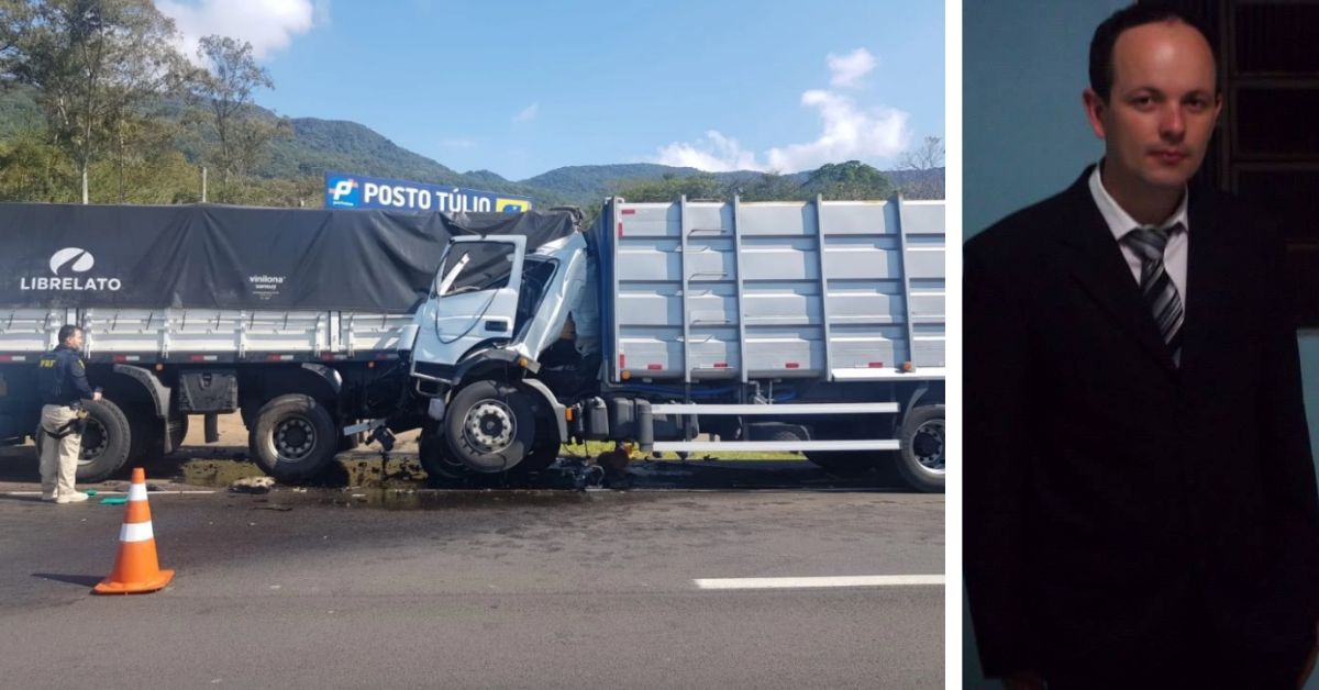 Morador de Parobé morre em colisão entre caminhões na BR-101