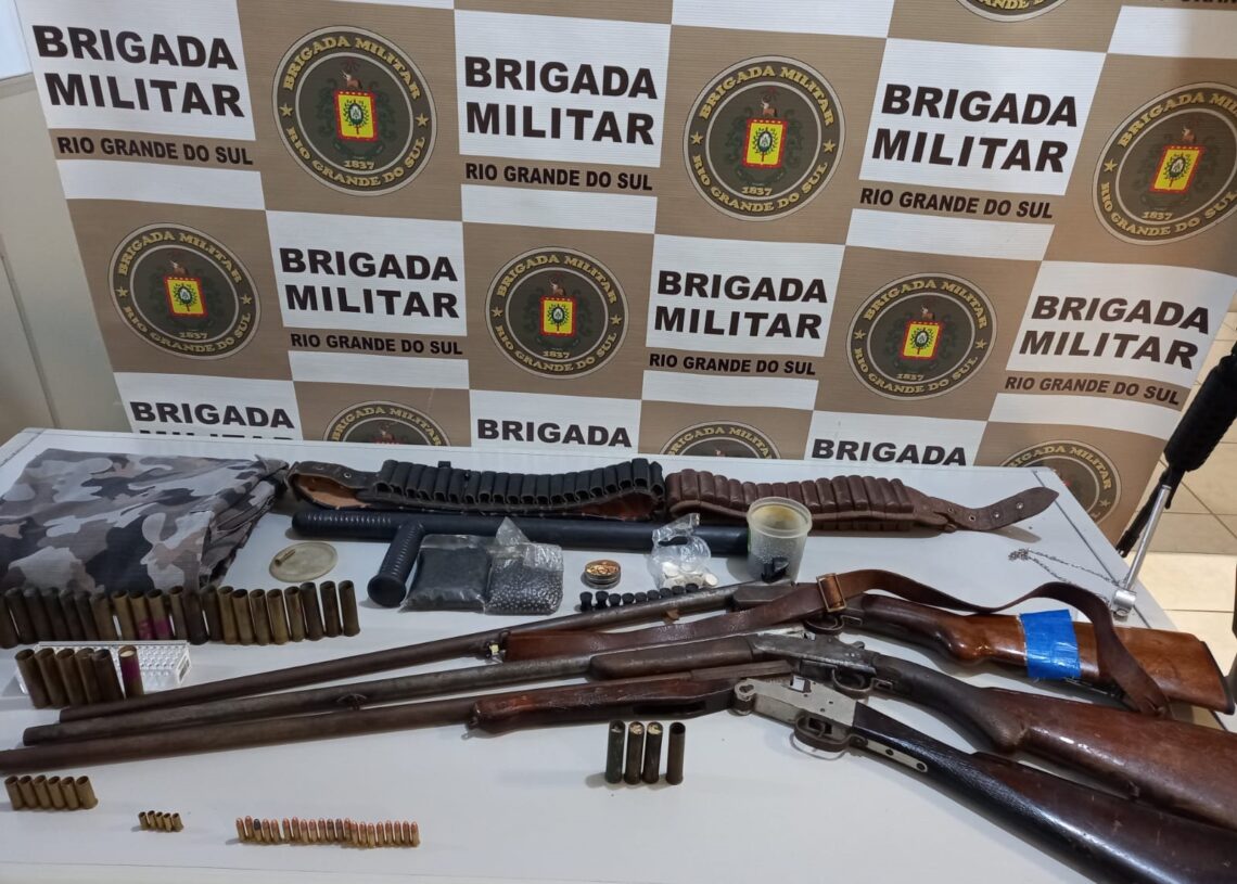 Brigada Militar de Parobé atende ocorrência de violência doméstica e prende homem por posse ilegal de arma de fogo