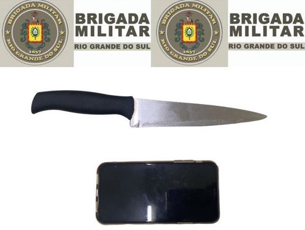 Homem é preso pela Brigada Militar logo após roubar celular em Taquara