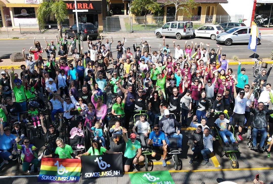 1ª Rústica Pedalada e Caminhada pela Inclusão reúne cerca de 250 participantes em Três Coroas