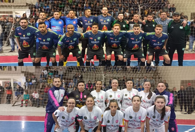Equipes masculina e feminina de Taquara vencem o Torneio Regional de Futsal