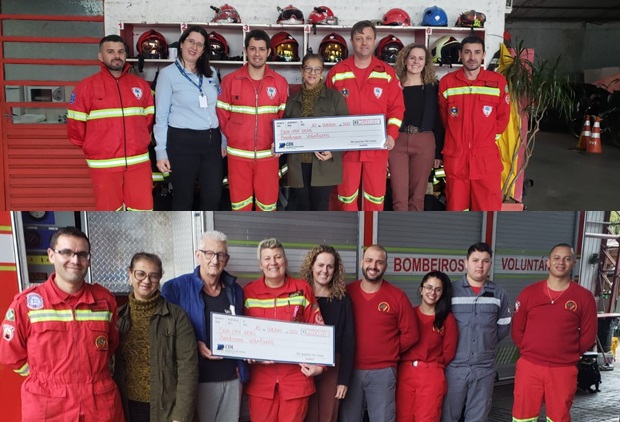 Núcleo de Mulheres Empreendedoras entrega R$ 4 mil para bombeiros de Igrejinha e Três Coroas