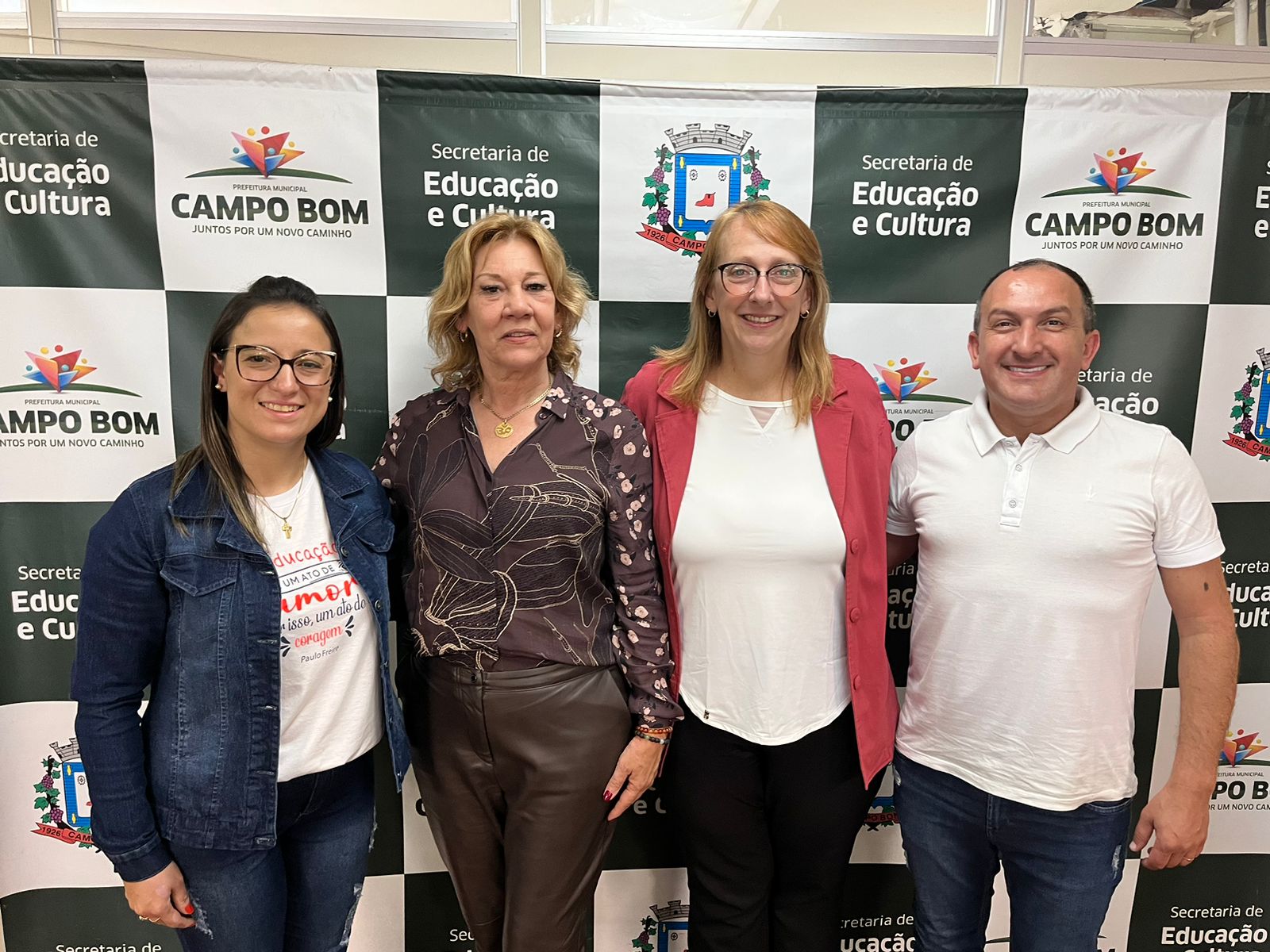 Presidente da Câmara e secretária de Educação de Parobé visitam Campo Bom em busca de novos projetos