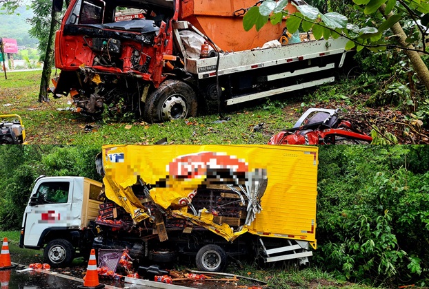 Colisão entre dois caminhões deixa uma pessoa ferida em Igrejinha