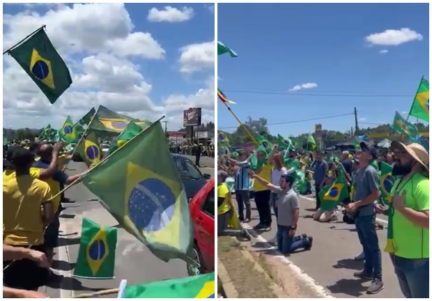 Manifestantes voltam a se reunir na ERS-239 em Araricá - VEJA VÍDEOS
