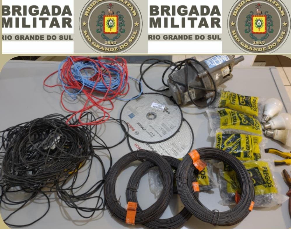 Brigada Militar prende dois homens por furto simples em Parobé