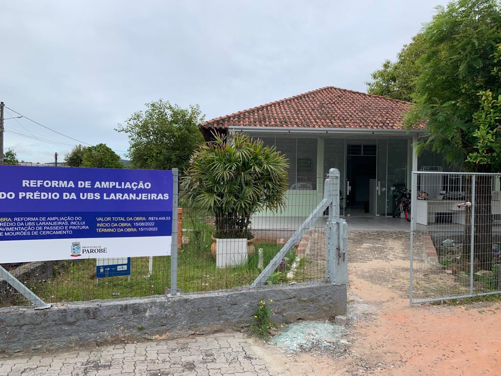Obras na unidade básica de saúde Laranjeiras seguem sendo realizadas em Parobé