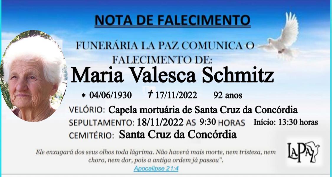 Falecimento | Maria Valesca Schmitz