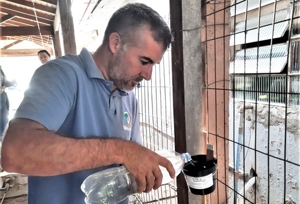 Armadilhas para monitoramento do mosquito Aedes aegypti são instaladas em Parobé