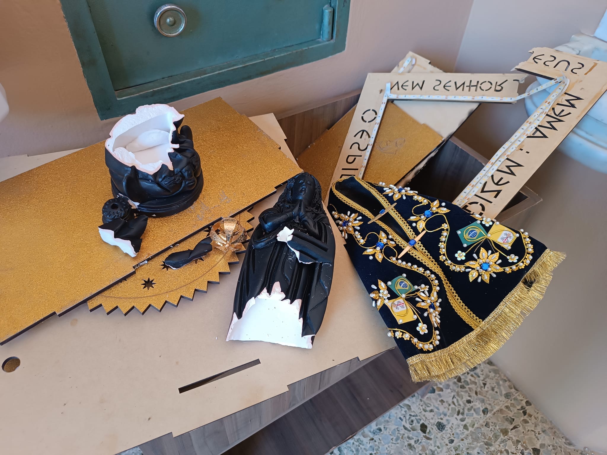 Igreja Católica de Taquara localiza mulher que depredou a imagem de Nossa Senhora Aparecida