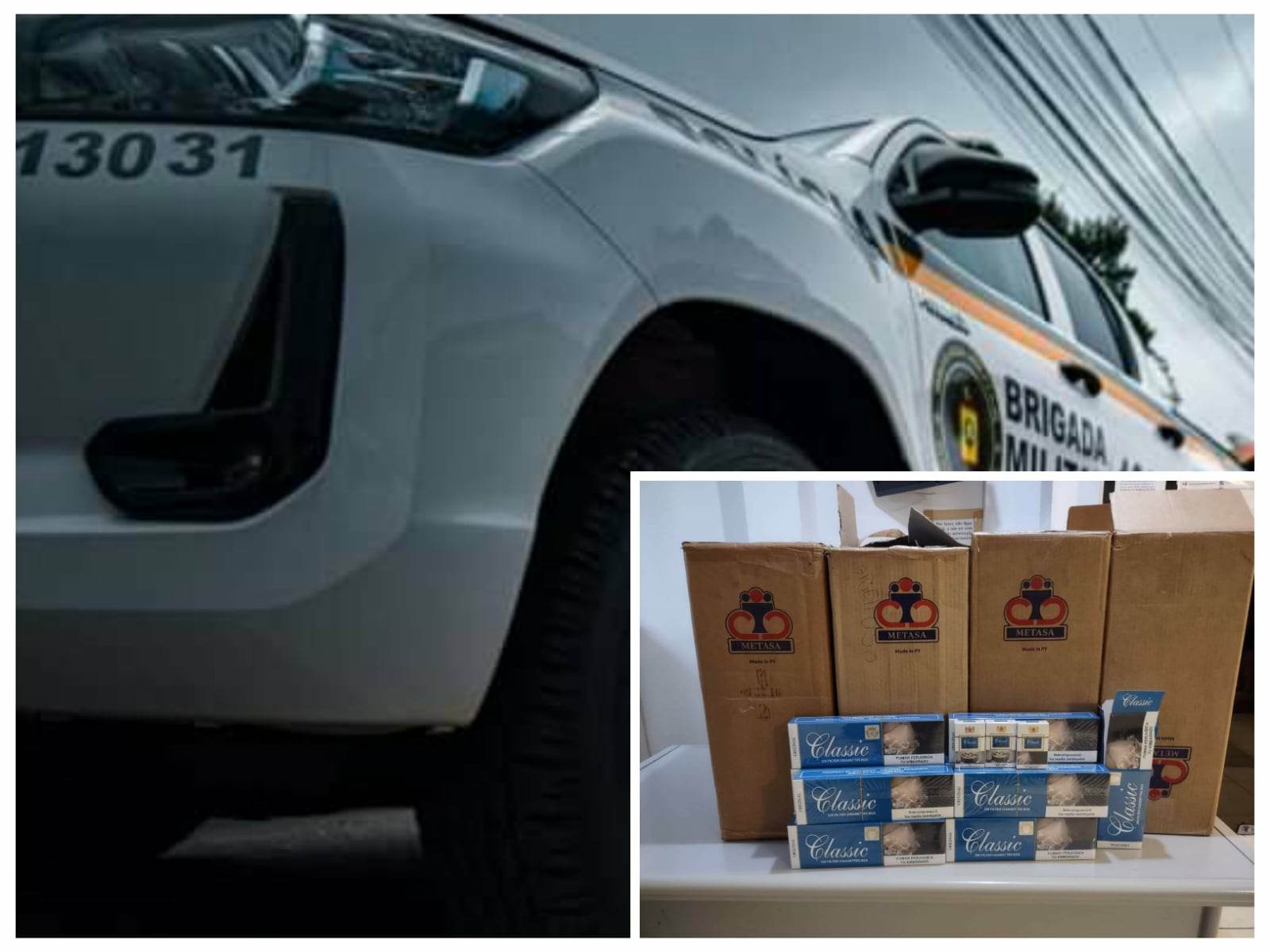 Indivíduo é preso em flagrante por violência doméstica e posse de cigarros contrabandeados em Taquara