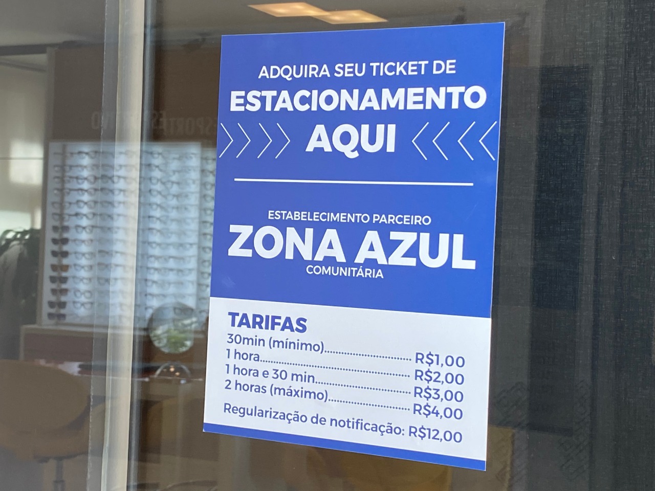Tickets do estacionamento rotativo de Taquara podem ser adquiridos em estabelecimentos comerciais