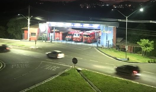 Nova iluminação de LED é instalada na sede do Corpo de Bombeiros Militar de Taquara