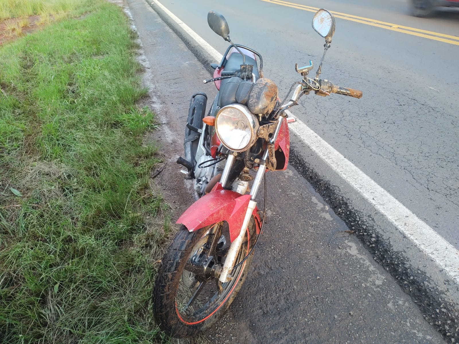 Motociclista fica ferido após acidente na ERS-239 em Taquara