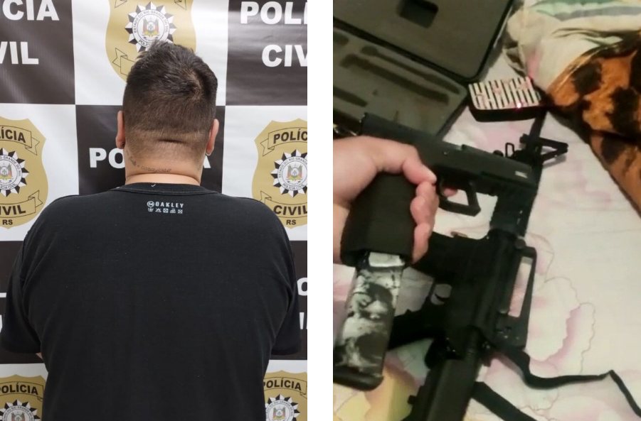 Indivíduo que ameaçava comerciantes com fuzil é preso por extorsão em Taquara