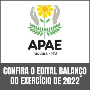 Edital Balanço da Apae