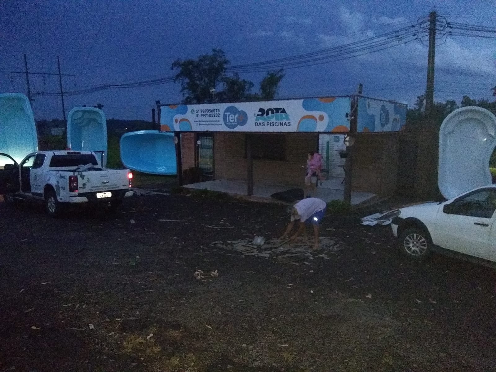 Defesa Civil de Taquara atende moradores afetados pelo temporal desta quarta-feira (29)