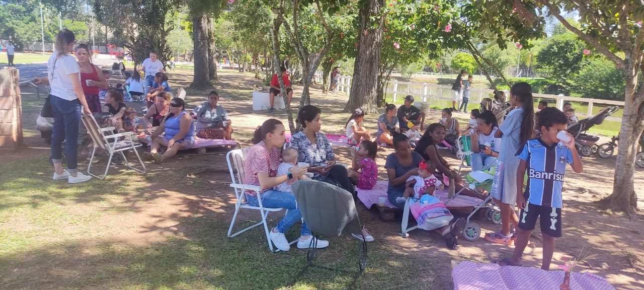 Secretaria de Desenvolvimento Social de Taquara realiza piquenique com pessoas atendidas por programas sociais